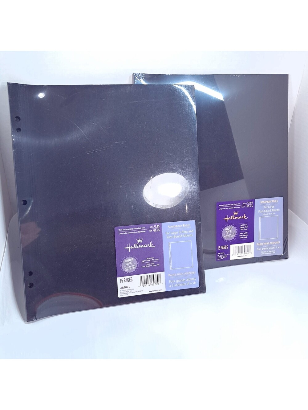 HALLMARK SET 2 AR1073 STORIES BLACK 30 pages large 3-Ring & Post-Bound Albums